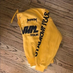 YELLOW JUSTIN BIEBER STADIUM TOUR HOODIE